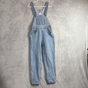 Vintage 90s Denim Overalls Light Wash Blue Women Small Summer‎ Festival Retro